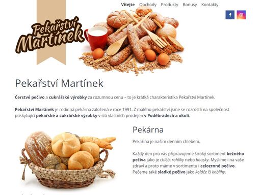 www.pekarstvimartinek.cz