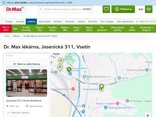 dr. max lékárna, jasenická 311, vsetín | dr. max lékárna