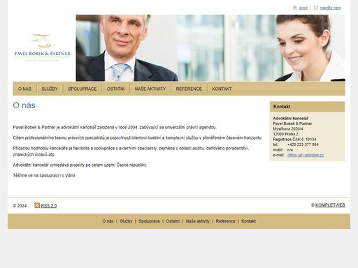 pavel bobek & partner je advokátní kancelář založená v roce 2004, zabývající se univerzální právní agendou.
cílem profesionálního teamu ...