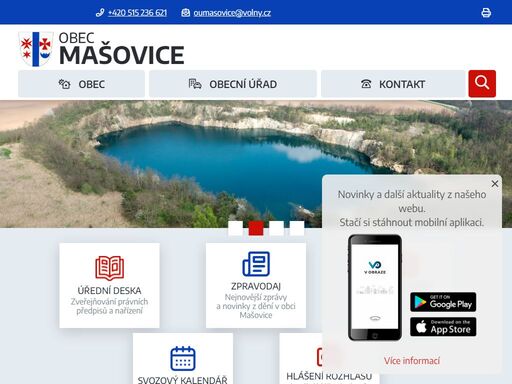 oficiální stránky obce mašovice