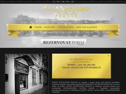 hotel sunflower prague se nachází v centru prahy. ideální výchozí bod pro poznávání pražských pamětihodností nebo návštěvu kongresového centra. nabízíme relaxační zónu tao bme - perličková koupel, infrasauna, chromoterapie, aromaterapie a tao lounge k pořádání soukromých akcí.