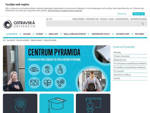 centrum pyramida - oficiální internetové stránky ostravské univerzity.