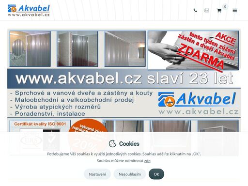 vítejte v e-shopu www.akvabel.cz. :: akvabel - sprchové dveře a vanové zástěny