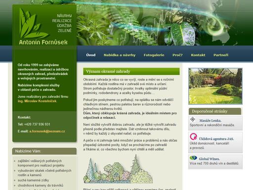 návrhy, realizace a údržba zeleně a okrasných zahrad. projektová dokumentace. konzultace a poradenství.