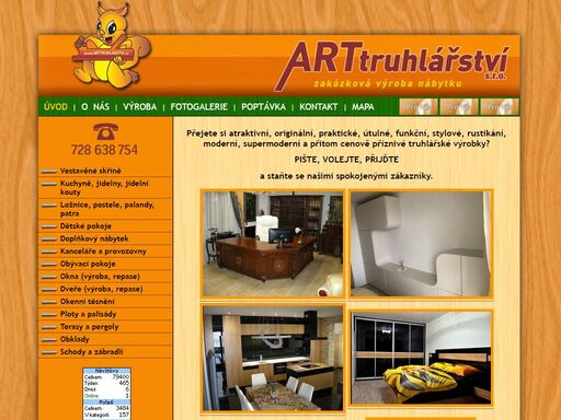 art truhlářství - provádění zakázkových truhlářských prací. výroba z masivu, lamina a dřevotřísky