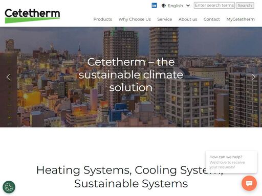 we are offering high-tech product expertise in heating and cooling systems for the district energy and collective boiler room markets.
