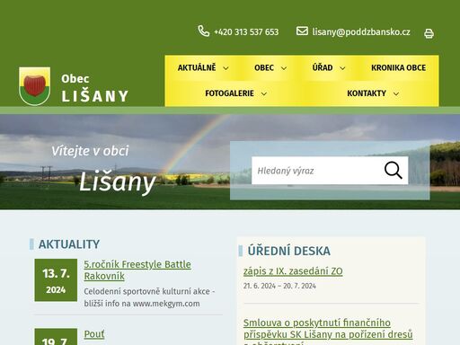 oficiální stránky obce lišany