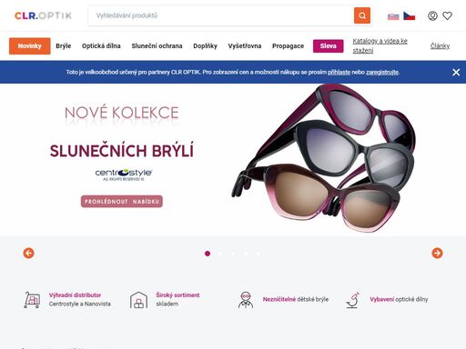 společnost clr optik s.r.o. – velkoobchod a přední distributor produktů pro oční optiky s působností na českém i slovenském trhu.