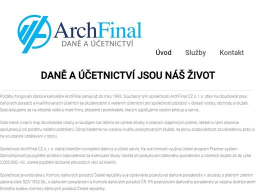 www.archfinal.cz