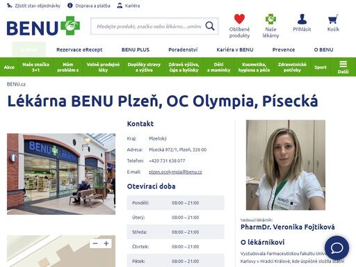 ?prodloužená otevírací doba a bezbariérový přístup. výdejní místo e-shopu. rozšířený sortiment dermokosmetiky, dětského zboží a zubní a geriatrické péče.?