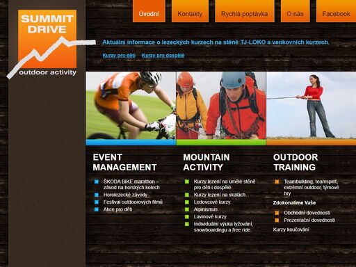 event management, mountain activity, outdoor training, summit drive, s.r.o.