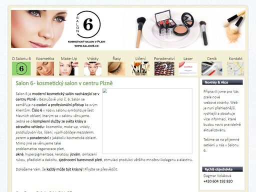 salon-6.cz - kosmetické služby, permanentní make-up, ošetření vrásek, prodlužování řas, líčení, poradenství, odborné laserové středisko