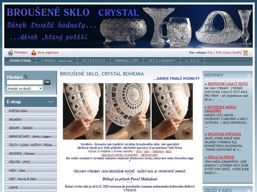 bohemia crystal, broušené sklo , český křišťál,  broušený křišťál, glas, gifts, dárky s logem