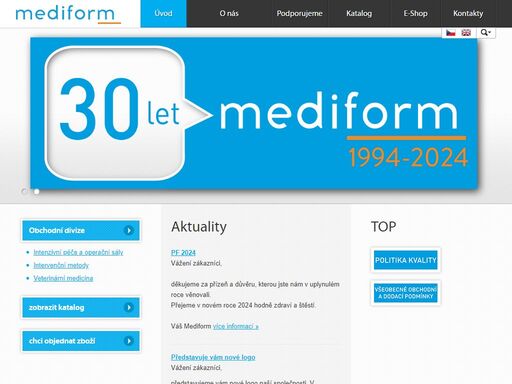 mediform - dodavatel speciálních zdravotnických materiálů pro humánní a veterinární medicínu. s tradicí od roku 1994