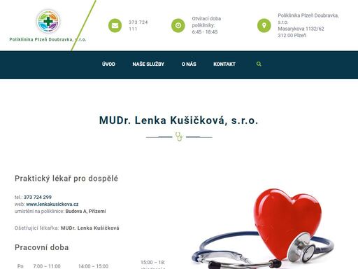 www.poliklinikadoubravka.cz/lekari/mudr-lenka-kusickova-s-r-o