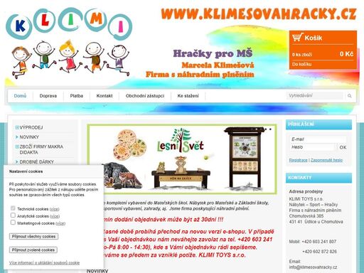www.klimesovahracky.cz