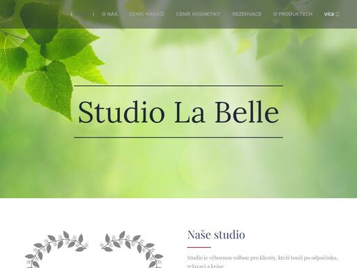 studio je výbornou volbou pro klienty, kteří touží po odpočinku, relaxaci a kráse.