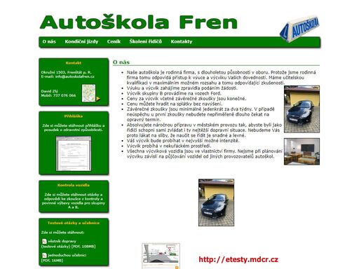www.autoskolafren.cz