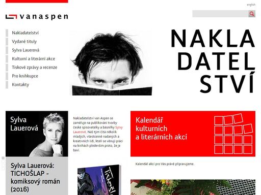 nakladatelství van aspen, s.r.o. se zaměřuje na publikování tvorby české spisovatelky a básnířky sylvy lauerové.
