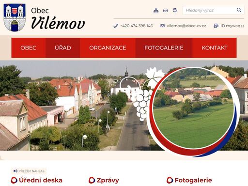 oficiální stránky obce vilémov