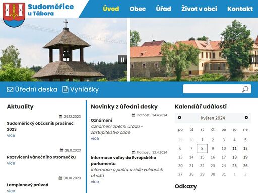oficiální webové stránky obce sudoměřice u tábora