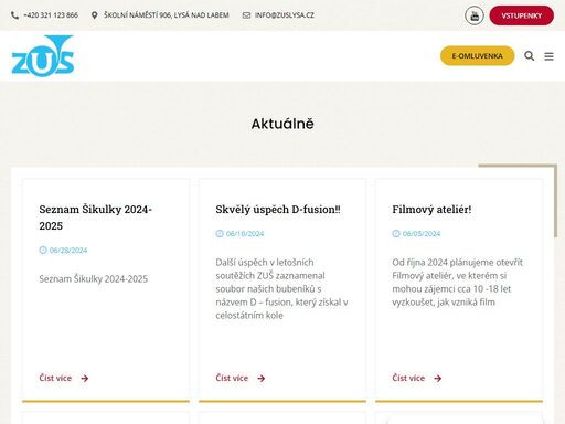 oficiální webové stránky základní umělecké školy františka antonína šporka v lysé nad labem.