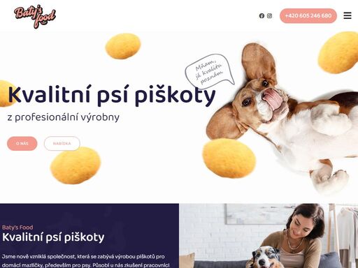 baty's food vyrábí kvalitní psí piškoty na nové lince s nejmodernější technologií.