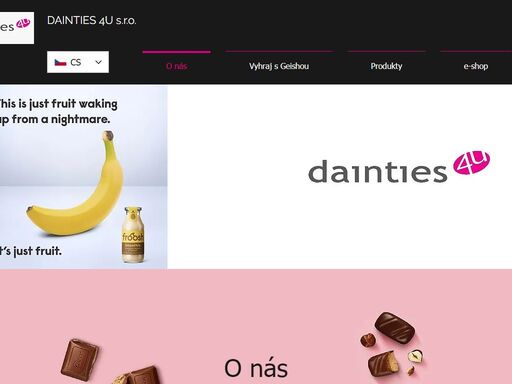 dainties4u je výhradním českým dovozcem a distributorem výrobků finské firmy fazer. mezi naše hlavní produkty spadají jak čokoládové výrobky značky geisha a karl fazer, tak nově také ovocná smoothie froosh. 