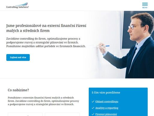 pomáháme udělat pořádek ve firemních financích. zavádíme controlling do firem, optimalizujeme procesy a podporujeme rozvoj a strategické plánování ve firmách.