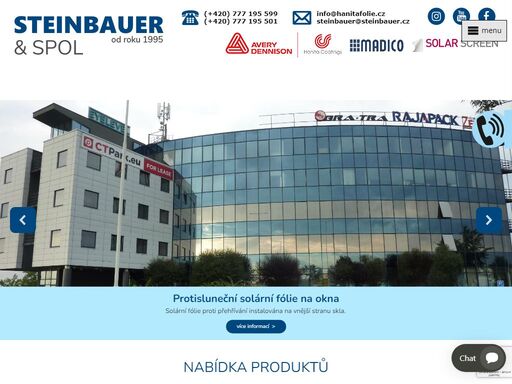 vyberte si z naší široké nabídky kvalitních fólií, které ochrání vaše vnitřní prostředí před přehříváním nebo vám zajistí soukromí. máme více než 25 let zkušeností!