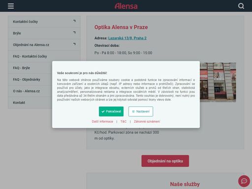 vyberte si brýle na e-shopu a vyzkoušejte si je v naší optice na praze 2. měření zraku zdarma, aplikace kontaktních čoček, velký výběr brýlových rámů.
