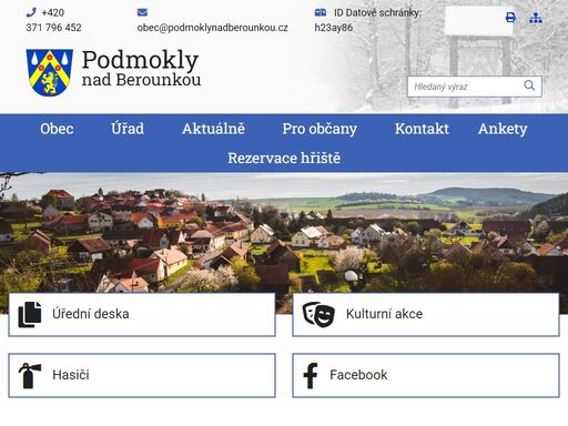 oficiální stránky obce podmokly