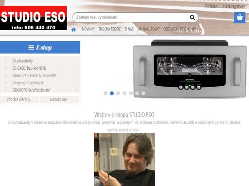 hifi poslechové studio eso, internetový obchod s audiovizuálními systémy.