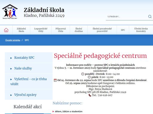 základni škola, kladno, pařížská 2249