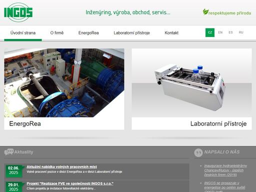 výroba, prodej a servis laboratorních a měřicích přístrojů, rozvaděčů. projektování, inženýring a dodávky v oborech měření a regulace (mar), asřtp, silnoproudá zařízení, energetika (mve), ekologie (úv a čov), tzb, stavební činnost. výroba, prodej a servis