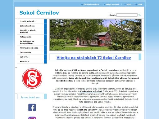 oficiální stránky tj sokol černilov