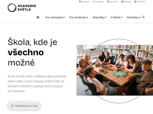 ať už chceš tvořit umělecká díla, pomáhat lidem nebo svými nápady měnit svět, na akademii světlá najdeš prostor pro realizaci.
