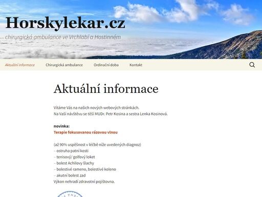 aktuální informace chirurgické ambulance