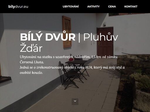 ubytování na statku s uzavřeným nádvořím, 1,5 km od zámku červená lhota.
jedná se o zrekonstruovaný objekt z roku 1874, který má svůj styl a osobité kouzlo.