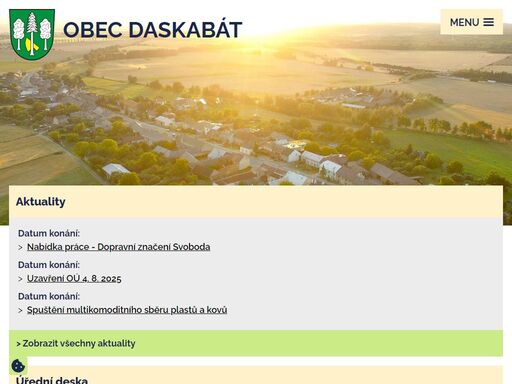 obec daskabát se rozkládá podél silnice z olomouce do lipníka nad bečvou, na posledních svazích oderských vrchů v okrese olomouc, kraj olomoucký.