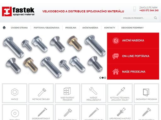 matice, metrické šrouby, nábytkářský program, vruty do dřeva, univerzální vruty, šrouby do plechu, podložky fastek - velkoobchod a distribuce spojovacího materiálu