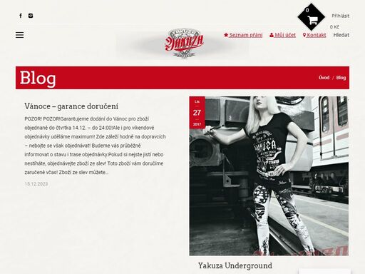 odložte nudnou konfekci a oblečte se do stylu, který vypoví o vaší osobnosti. dodá vám sebevědomí a podtrhne vaši jedinečnost. jděte na yakuza czech shop.