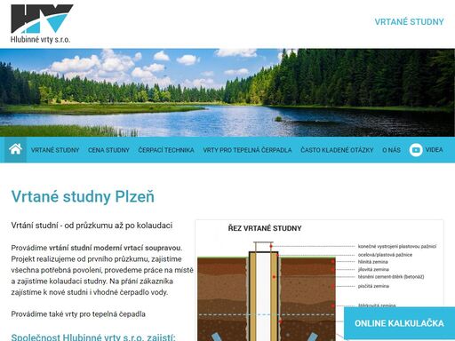 vrtané studny plzeň a okolí, zajistíme od průzkumu až po kolaudaci. hlub. vrty pro studny s průměrem hloubení až 245mm. vrtáme i pro tepelná čepadla.