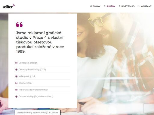 reklamní grafické studio soliter - komplení polygrafické služby. grafické návrhy, dtp, ofsetový tisk, digitální tisk. výroba pos - praha 4.