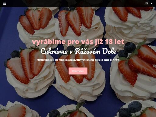 cukrárnu jsme otevřeli pro naše zákazníky v květnu roku 2005. naše cukrárna se nachází v klidné zóně na okraji města. začali jsme opravdu od základu. léta jsme na sobě pracovali, a myslím, že za těch 18 let jsme udělali velký pokrok.; vyrábíme z kvalitních surovin a živočišné smetany. nabízíme klasické i modernější zákusky, minizákusky, celé dorty, zmrzlinu. vyrábíme též zákusky a celé dorty bez mouky. v nabídce samozřejmě máme i chlebíčky, které nám dodává firma nika chrastava. můžete si u nás dát kávu značky rioba, čaj, domácí limonádu či zmrzlinový koktejl, nebo pohár. v zimním období pak svařáček nebo jiný horký nápoj. posedět u nás můžete nejen ve vnitřních prostorách včetně zimní zahrady, ale i venku na terase. pro děti je k dispozici venkovní hřiště. k dispozici máme vlastní bezplatné parkoviště a stojany na kola.