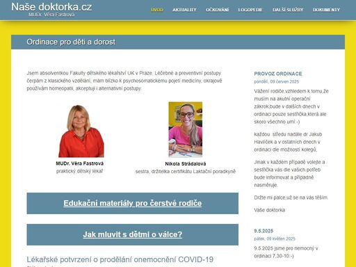 jsem absolventkou fakulty dětského lékařství uk v praze. léčebné a preventivní postupy čerpám z klasického vzdělání, mám blízko k psychosomatickému po...