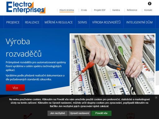 zabýváme se komplexní dodávkou elektroinstalací, realizací a výrobou rozvaděčů, servisní, projekční činnosti, měření a regulace (mar).