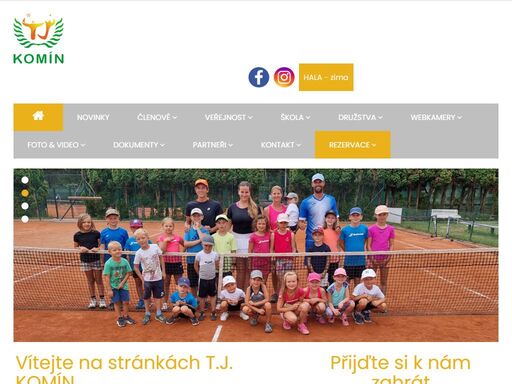 oficiální webové stránky tenisového oddílu brno-komín