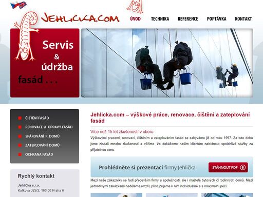 provádíme kompletní servis fasád. v naší nabíce najdete výškové práce, renovace fasád, čištění fasád, zateplování a jiné. výškové práce praha, renovace fasád.