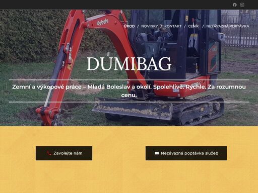 dumibag – spolehlivé zemní a výkopové práce v mladé boleslavi a okolí. bazény, přípojky, demolice, terénní úpravy. férové ceny, kvalitní technika, rychlé jednání.